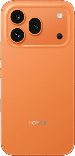 HONOR 600 Pro в оранжевом цвете, вид сзади