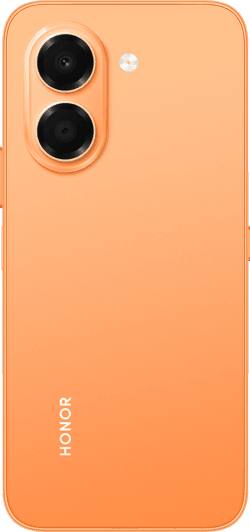 HONOR X7e в оранжевом цвете, вид сзади