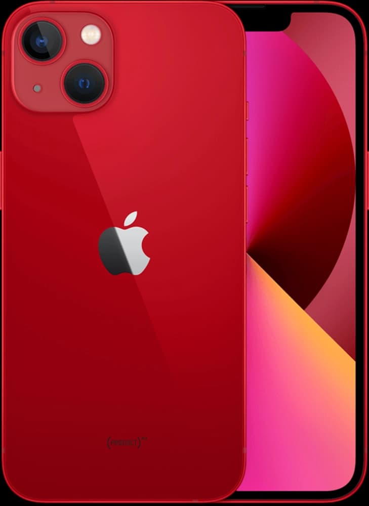 Apple iPhone 13, красный цвет, вид 1