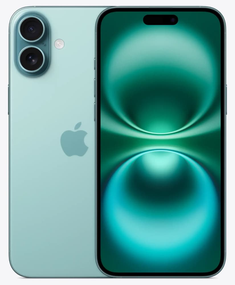 Apple iPhone 16, цвет «Бирюзовый», вид 1