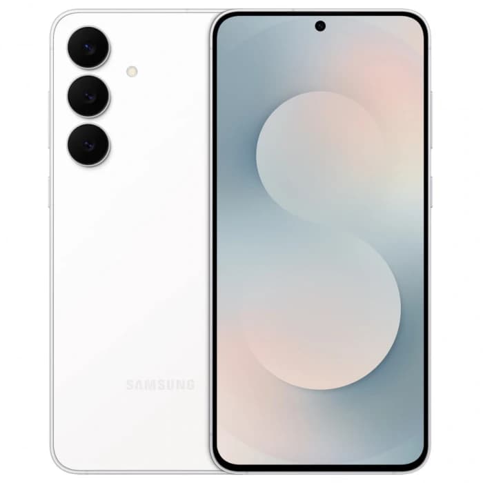 Samsung Galaxy S25 FE, белый цвет, вид 1 из 3