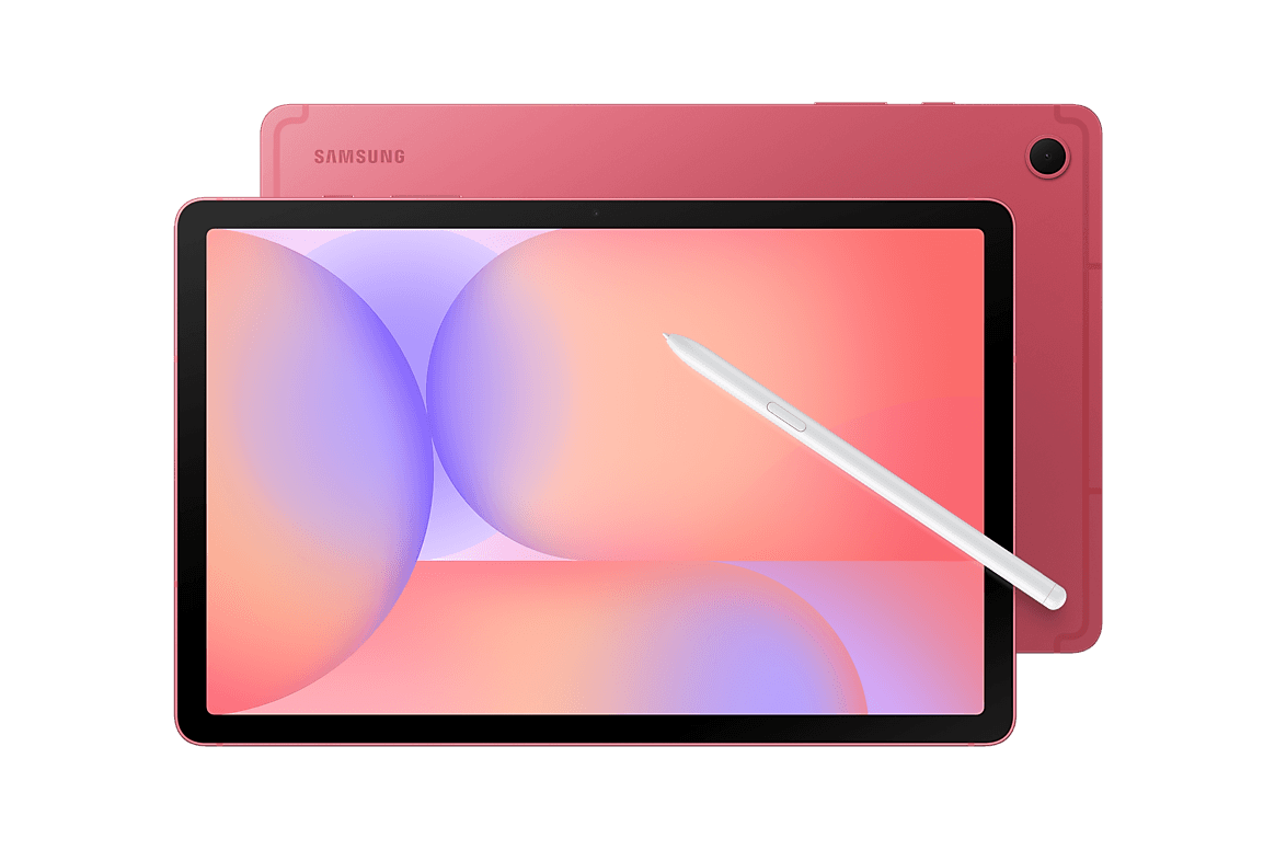 Samsung Galaxy Tab S10 Lite, Коралловый, вид спереди и сзади