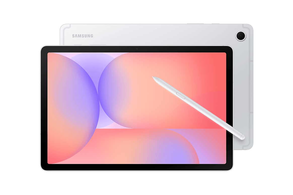Samsung Galaxy Tab S10 Lite, Серебристый, вид спереди и сзади