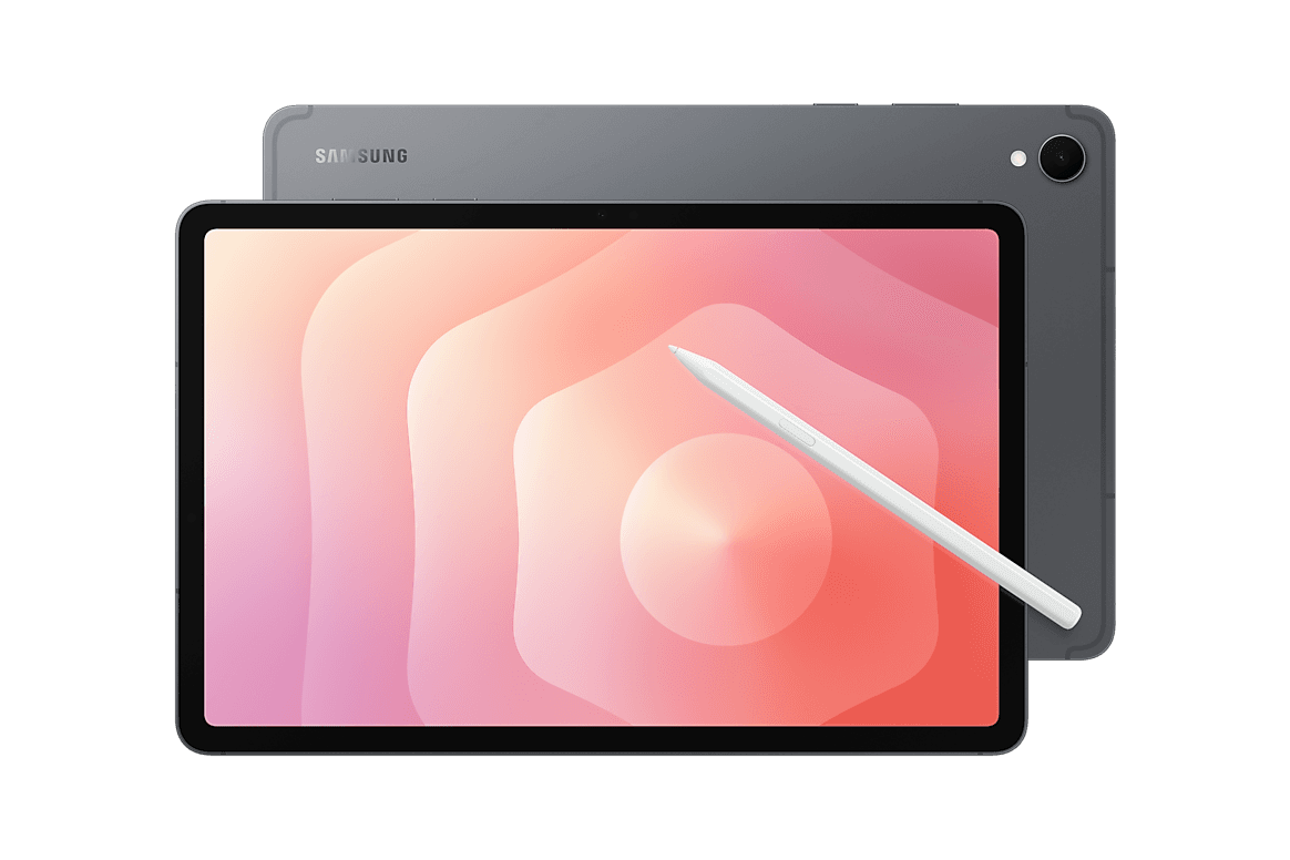 Samsung Galaxy Tab S11, Серый, вид спереди и сзади