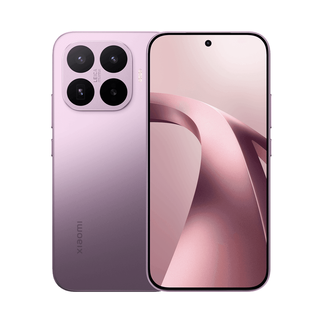 Xiaomi 17T в фиолетовом цвете, вид спереди и сзади