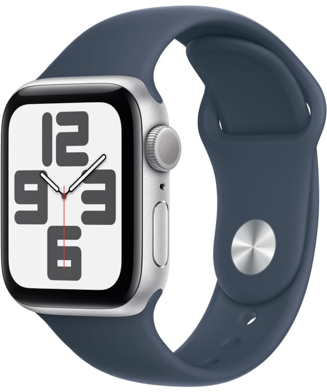 Apple Watch SE 2 (2024), серебристый · спортивный ремешок, вид 1