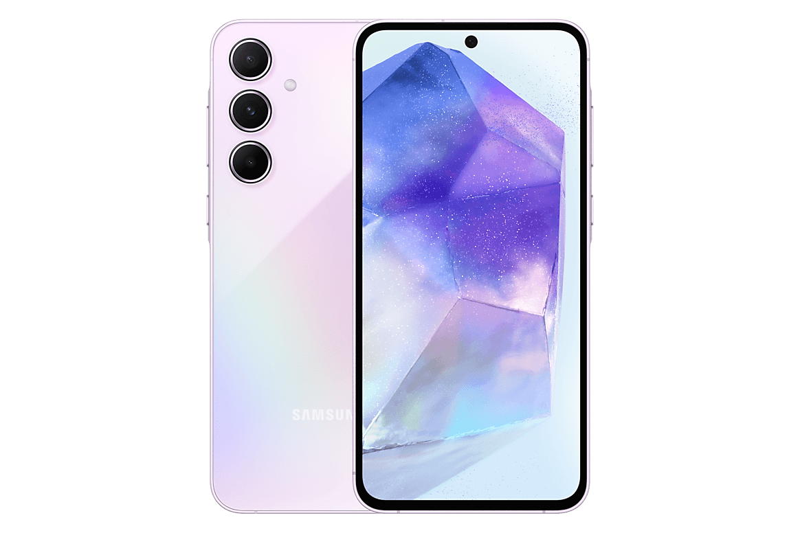 Samsung Galaxy A55, лиловый цвет, вид 1 из 3