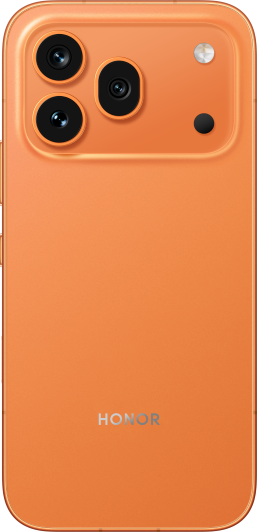 HONOR 600 Pro в оранжевом цвете, вид сзади