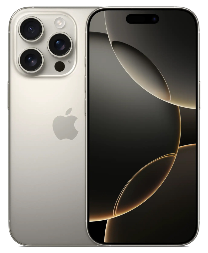 Apple iPhone 16 Pro, цвет «Натуральный титан», вид 1