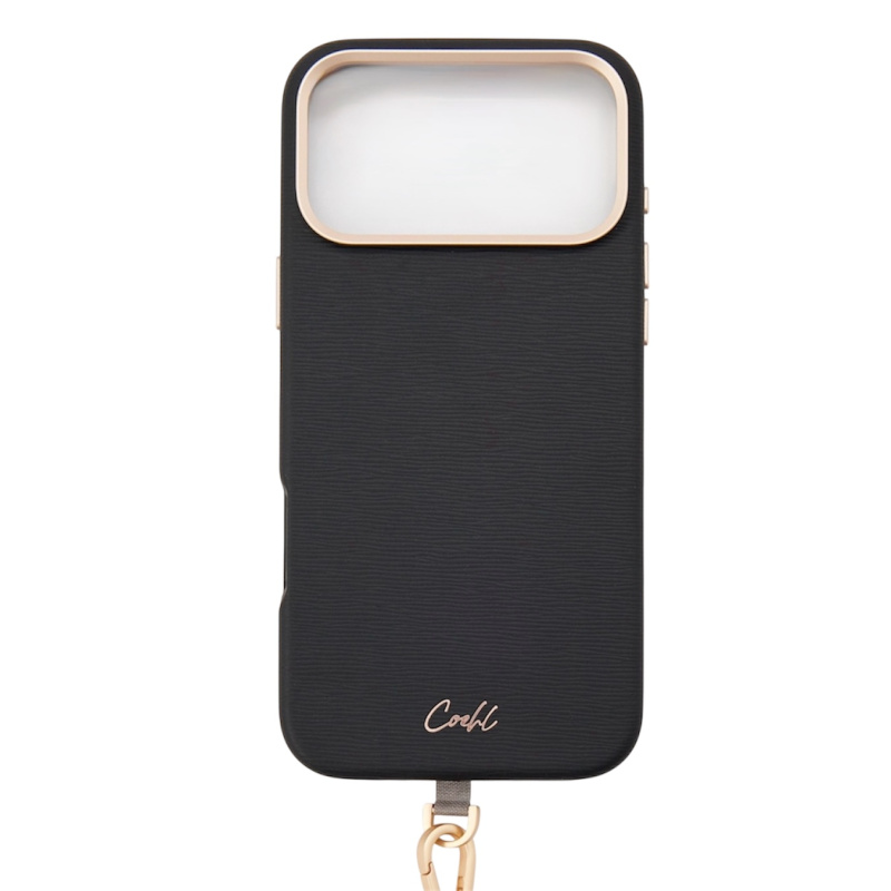 Чехол Uniq Coehl Strap Merelle (MagSafe) для iPhone 17 Pro Max, черный