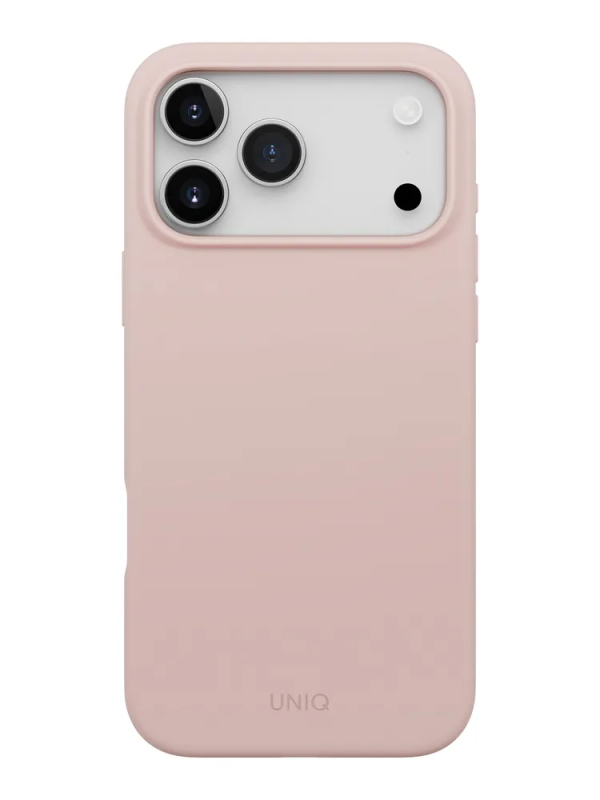 Чехол Uniq Lino MagSafe для iPhone 17 Pro Max, розовый