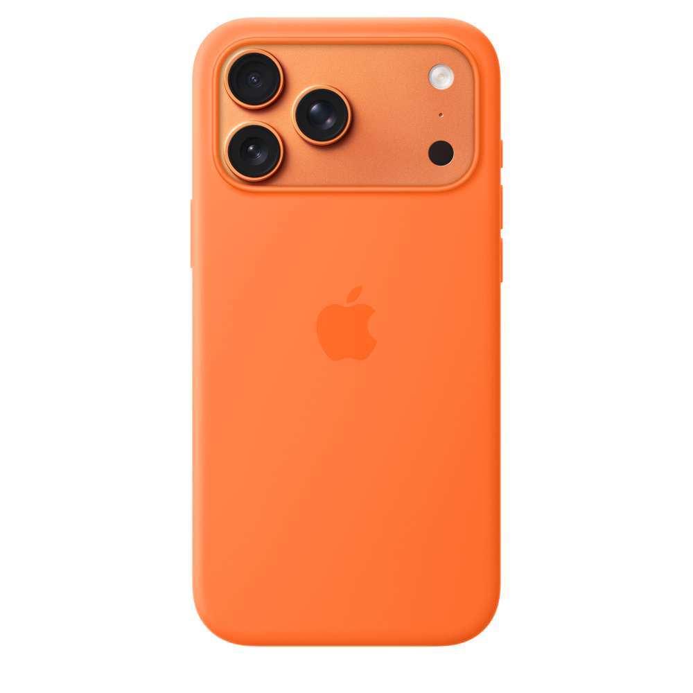Чехол защитный Apple Silicone Case with MagSafe для iPhone 17 Pro Max, оранжевый