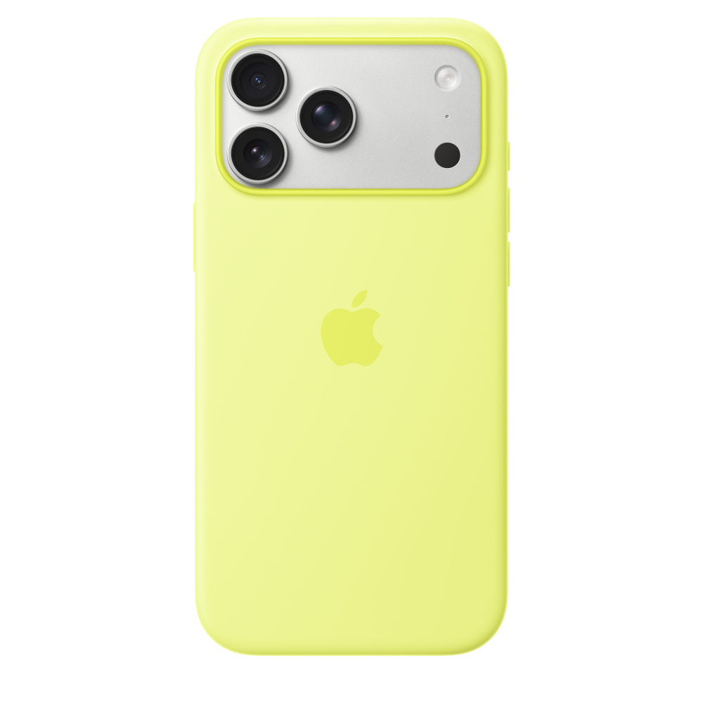 Чехол защитный Apple Silicone Case with MagSafe для iPhone 17 Pro Max, жёлтый