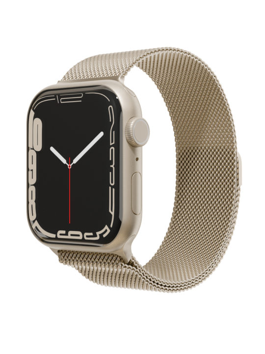 Ремешок из нержавеющей стали сетчатый VLP для Apple Watch 42/44/45, золотой