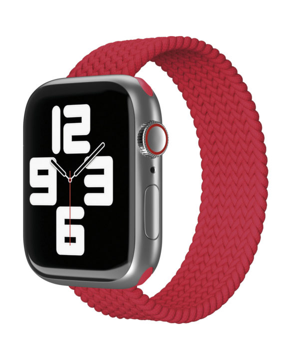 Ремешок нейлоновый плетёный VLP для Apple Watch 38/40/41, S/M, красный