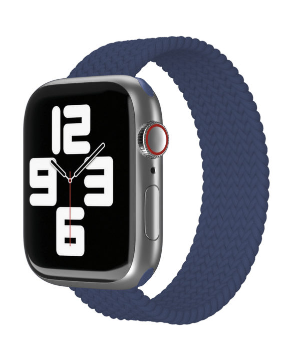 Ремешок нейлоновый плетёный VLP для Apple Watch 38/40/41, S/M, тёмно-синий