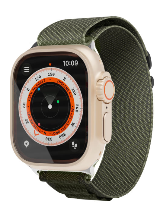 Ремешок нейлоновый VLP Extreme Band для Apple Watch 42/44/45/49mm, темно-зеленый