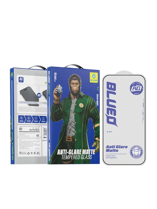 Защитное стекло BlueO для iPhone 17/17 Pro/16 Pro, матовое