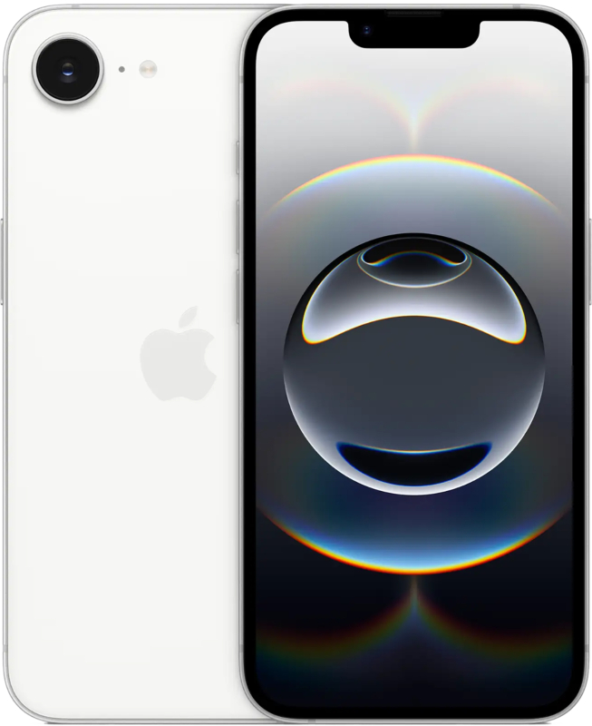 Apple iPhone 16e, SIM, 128 ГБ, Белый